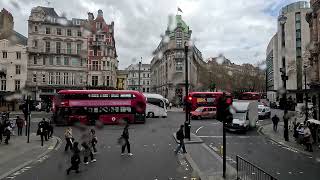 London Bus Cam - TFL Route 188 - Waterloo Station To Tottenham Court Station - March 2026