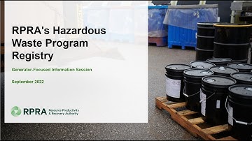 HWP Registry : Generator-Focused Information Session- September 15