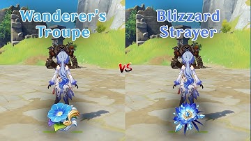 Ganyu Artifacts Comparison, Blizzard Strayer vs Wanderer