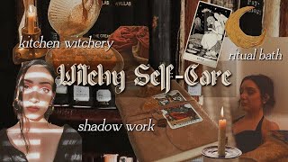 Witch's Self-Care Day // shadow work, kitchen witchery, ritual bath // dark academia vlog 🌿