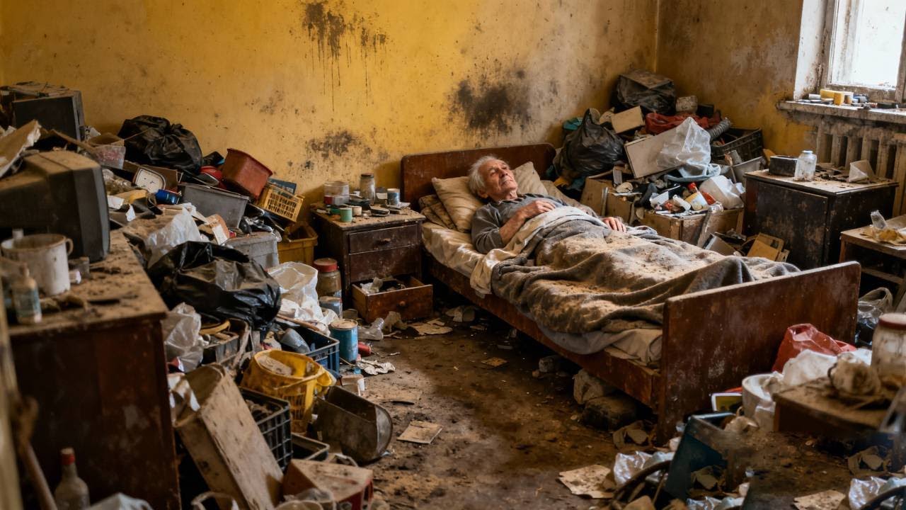 😥It's terrifying that an elderly person has hoarding disorder and no one is taking care of them.