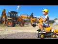 Excavator JCB, Tractors New Holland and Dump Truck Volvo - Compilation