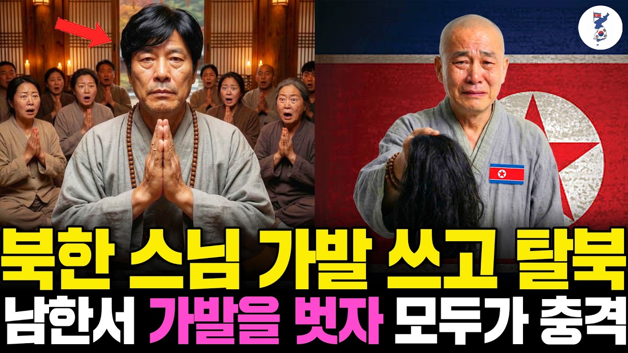 북한 스님 가발 쓰고 탈북, 남한서 가발을 벗자 모두가 충격ㅣ탈북감동사연