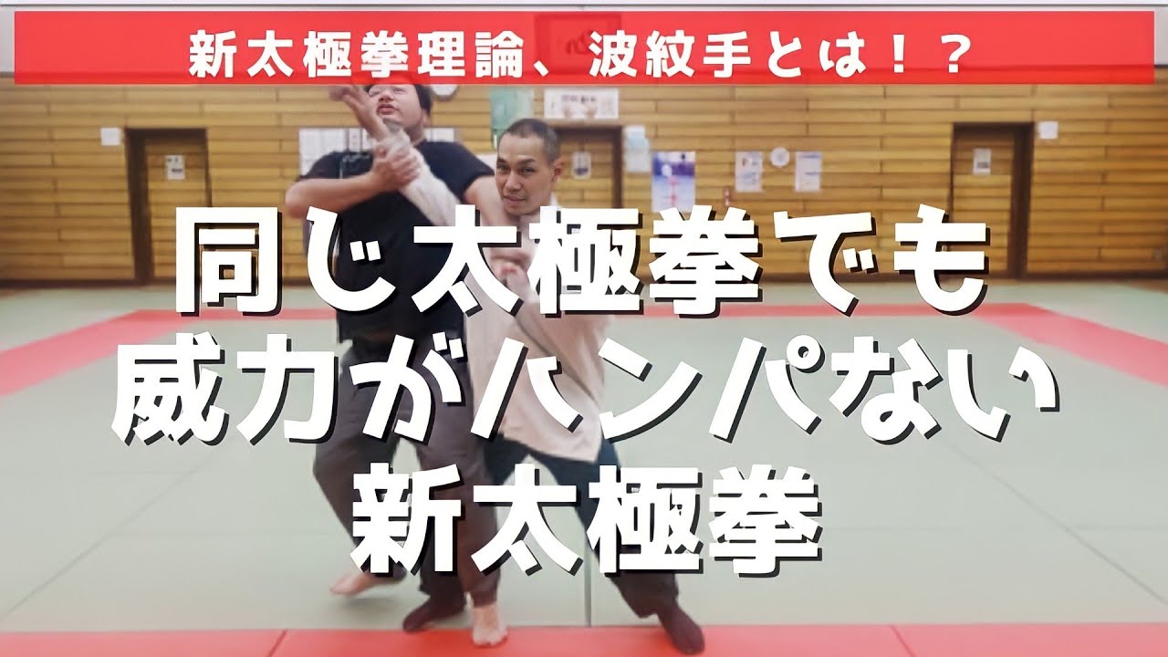 【太極拳】新太極拳理論、波紋手とは！？同じ太極拳でも威力がハンパない、新太極拳