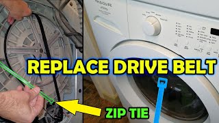 How to replace Drive Belt on a Washing Machine, Frigidaire Model # FAFW3801LW5, Belt # 134051003 DIY