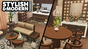 Stylish Modern Apartment // The Sims 4 Speed Build: Apartment Renovation [SixamCC]