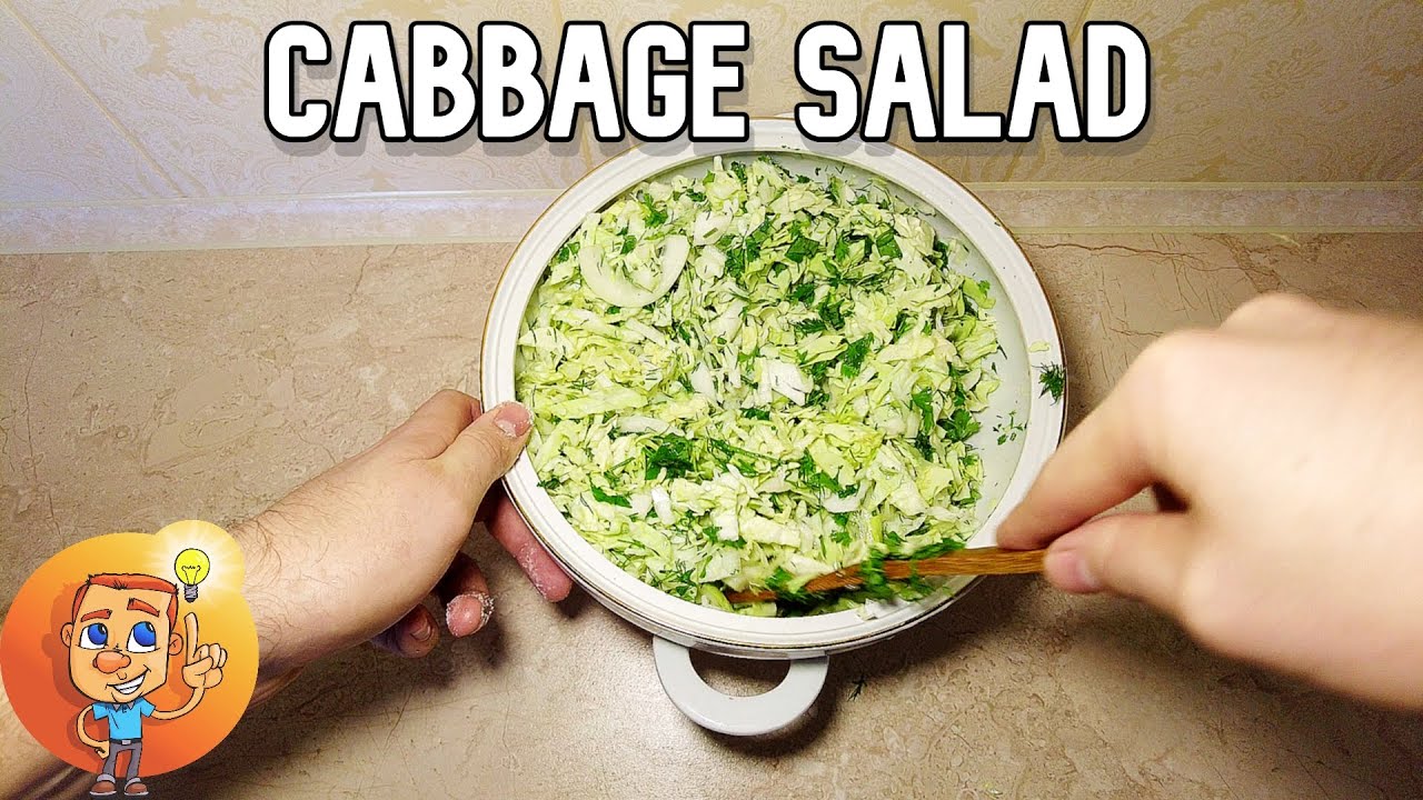 Салат из Капусты - Как приготовить салат из капусты, лука, кинзы и укропа
