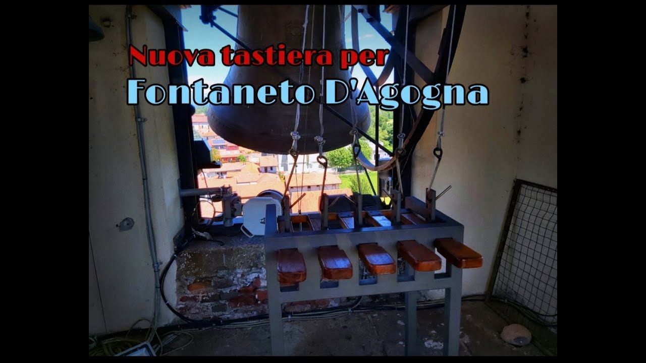 Installazione tastiera sul campanile di Fontaneto D'Agogna (NO)
