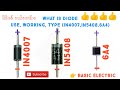 WHAT IS DIODE, USE , WORKING, TYPES (IN4007,IN5408,6A4)