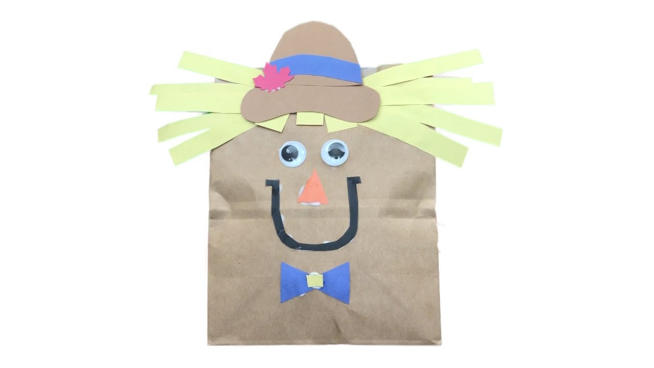 Scarecrow Paper Bag Craft  Scarecrow Craft for Fall or Halloween