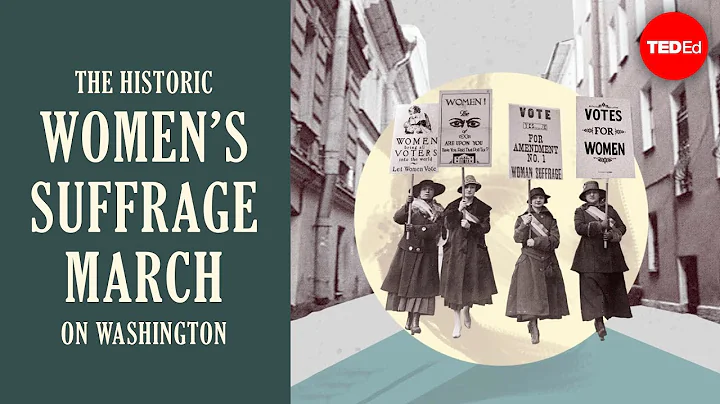 The historic womens suffrage march on Washington -...
