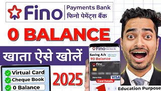 Fino Payment Bank Account Opening 2025 | Fino Payment Bank | Fino Bank Account Opening Online