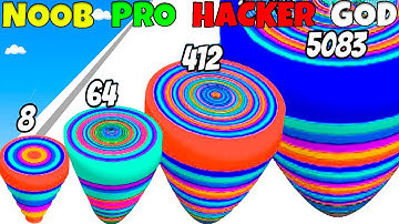 NOOB vs PRO vs HACKER vs GOD - Rolling Stack 3D