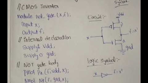 Verilog syntax on switch level modeling