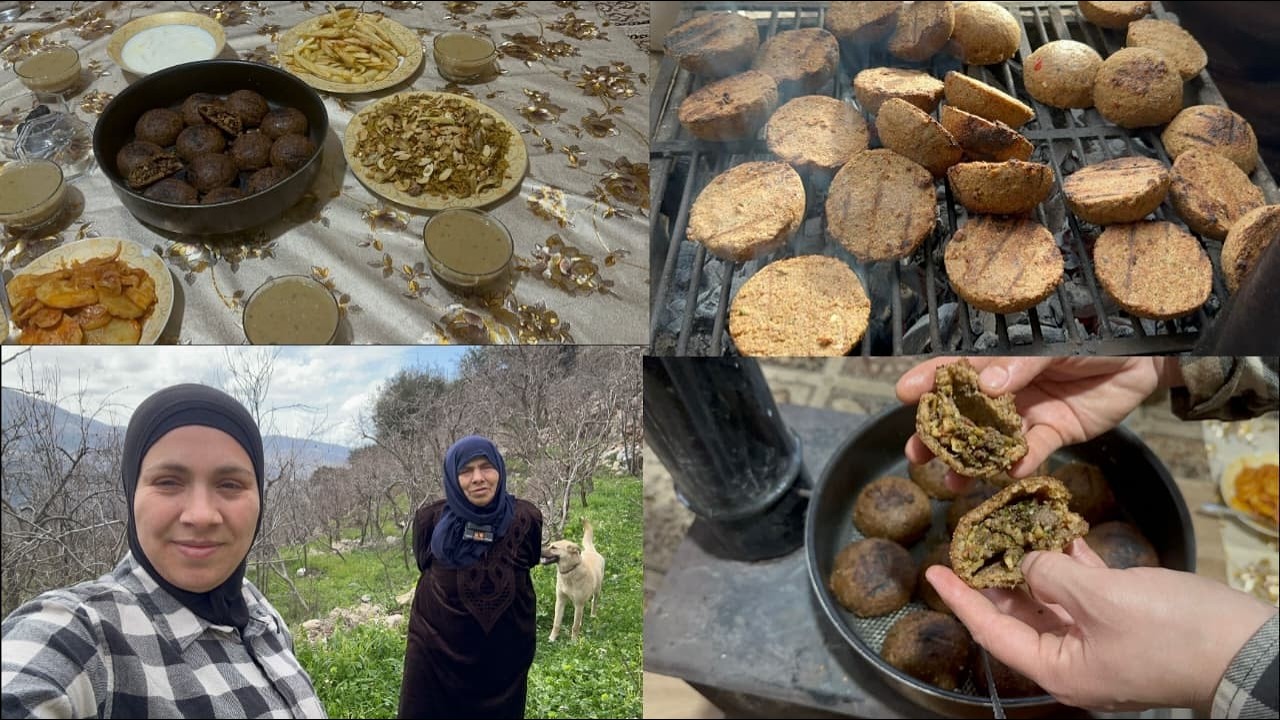 عملت لأهلي كبة مشوية على الفحم😋… من برا مقرمشة ومن جوا طرية ومليانة نكهة 😍 ريحة الفحم لحالها قصة🔥