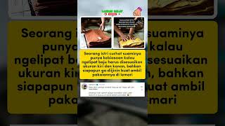 Perfeksionis‼️ Suami Lipat Baju Harus Simetris, Istri Sampai Curhat Resimi