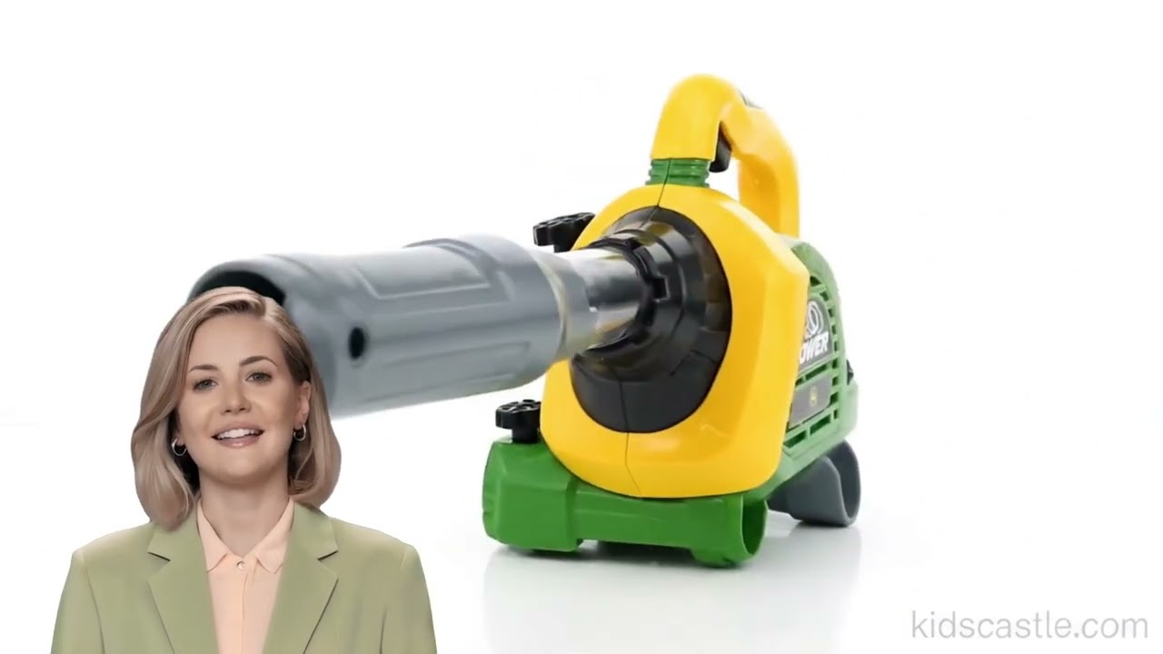 John Deere Leaf Blower Toy Review: Real Air, Lights & Sounds! | Kidscastel