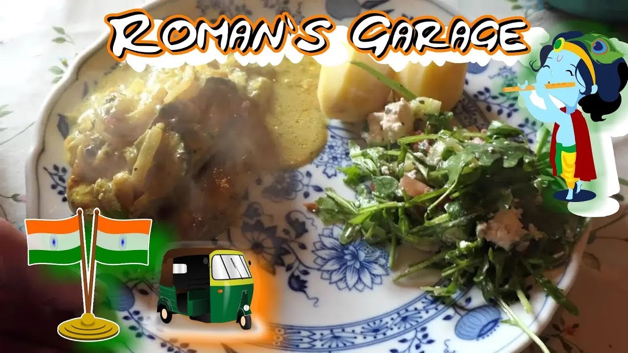 Wie ich Schweineschnitzel indischer Art mit einem köstlichen Salat bereitete