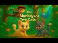 Monkey and Two Cats: Fun Moral Story for Kids 🐵🐱