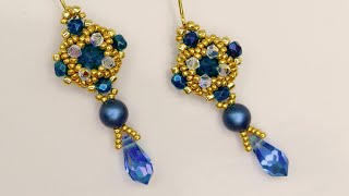 Handmade earrings/10 mm rivolis/Tutorial
