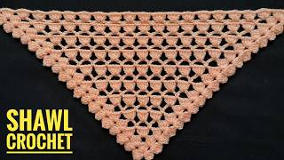Wow, how beautiful! This is a crochet pattern for a triangular shawl / Easy Shawl Crochet Pattern...