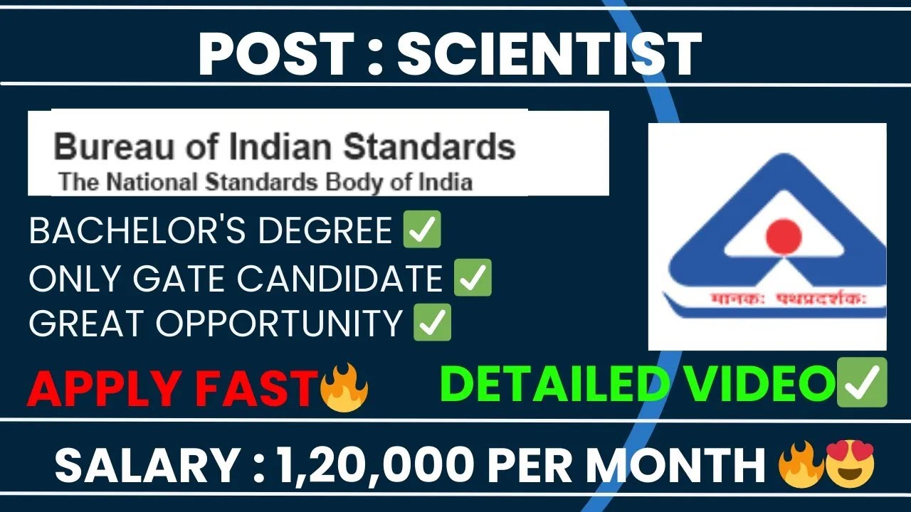 BIS SCIENTIST RECRUITMENT🔥| Vacancies, Salary,Selection process, Education| 