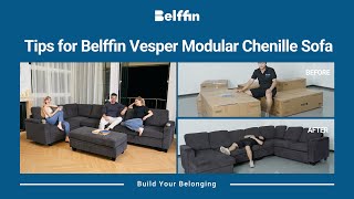Assemble Tips for Belffin Vesper Modular Chenille Sofa With Cup Holders #belffin #belffinsofa #home