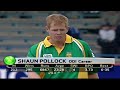 Shaun pollock great 1st over vs new zealand  superb swing bowling