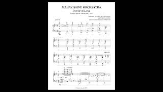 MAHAVISHNU ORCHESTRA: Power of Love [piano cover + sheet music]
