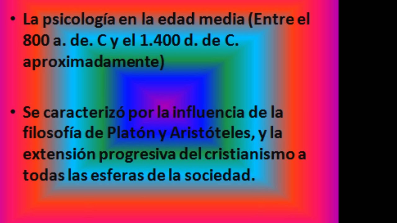 Psicologia en la edad media YouTube