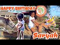 SARYAH’S FIRST HORSE RIDE🐴 | GUNSTOCK RANCH | BIRTHDAY VLOG🎉