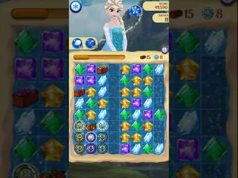Disney Frozen Free Fall Endless map level #2675 (the final level @ 2019-08-11)(without using items)