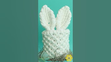Cesto de Coelho em Macramê 🐰Tutoriano no canal! #pascoa #macrame #macrametutorial #macramecreation