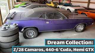 BARN FINDS| A collection of muscle cars that’s frozen in time. Z/28 Camaro, 440 ‘Cuda, Hemi GTX, GTO