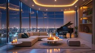 Rainy Night Luxury Apartment 🎹 Relaxing 4K Wallpaper