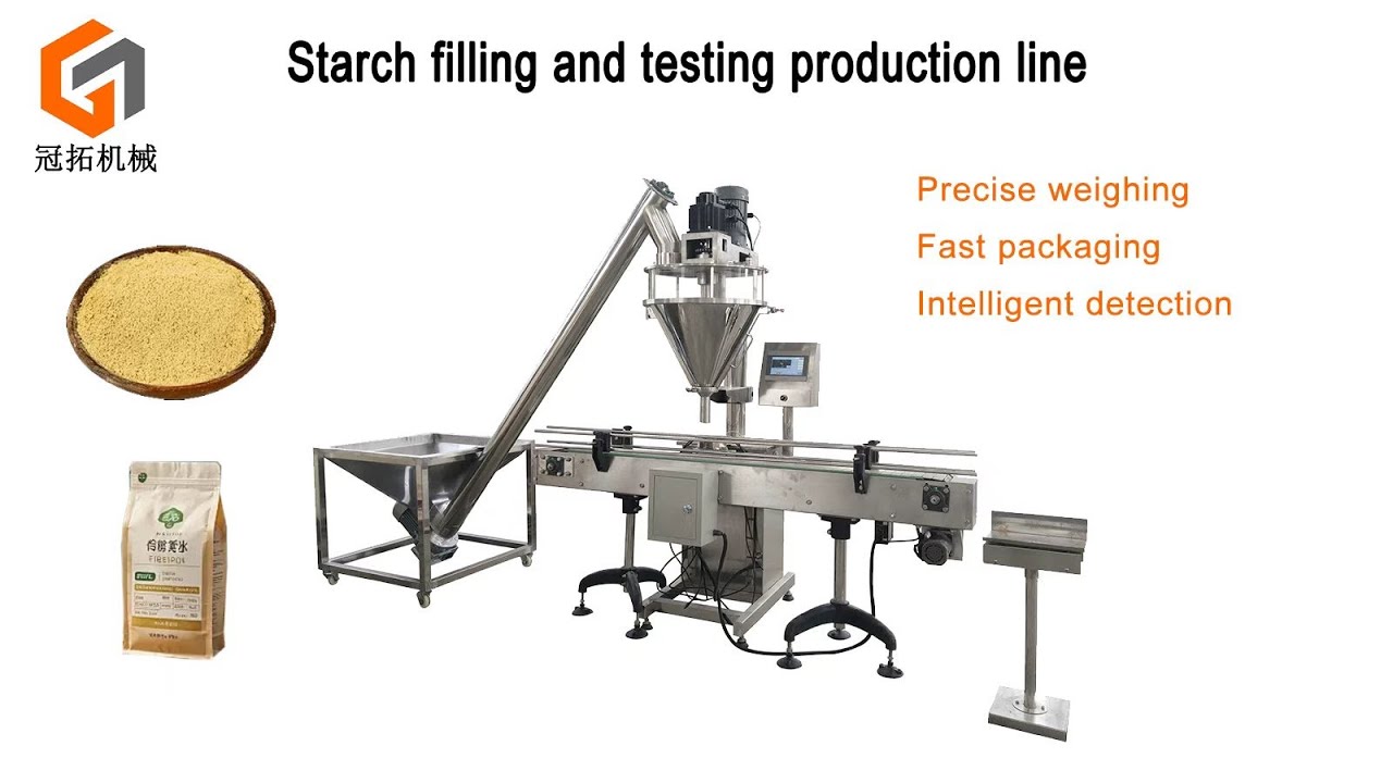 Starch bottle packaging metal weight detection production line