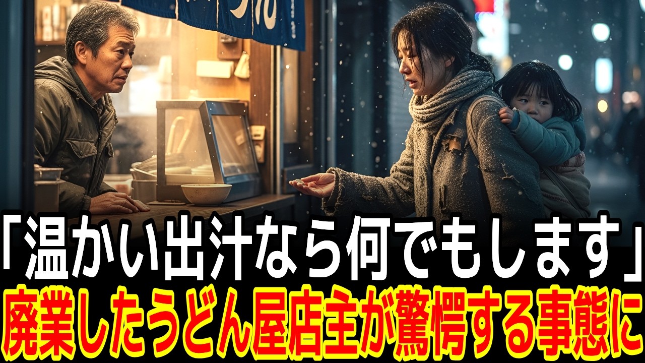 「温かい出汁なら何でもします」廃業したうどん屋店主が驚愕する事態に|感動の実話|衝撃の逆転劇|人生ドラマ|