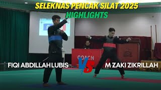SELEKNAS PENCAK SILAT 2025 ZAKI ZIKRILLAH VS FIQI ABDILLAH KELAS C PUTRA