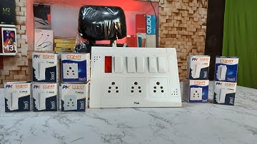 Cona 12 modular board complete || cona switch socket 12modular seet || @ElectricGuru #electrical