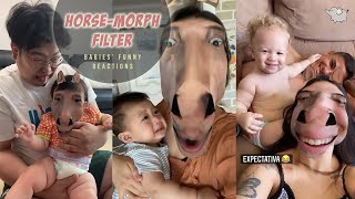PARENTS TRYING VIRAL HORSE FILTER ON BABIES | FUNNY BABY REACTIONS | COMPILATION VIDEO