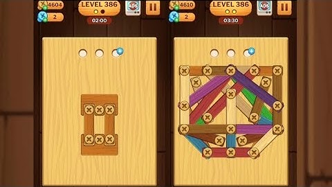 Screw Puzzle: Wood Nut & Bolt - Level 386