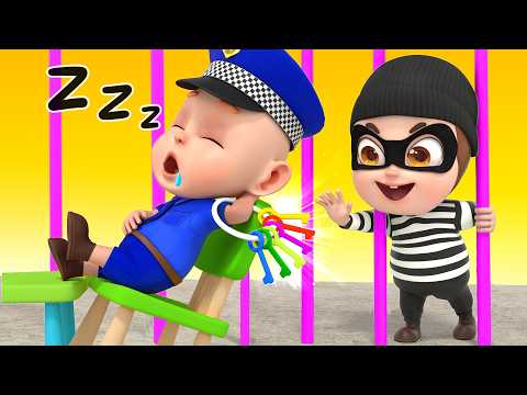 The Thief Stole the Jail Keys to Escape 🚔| Police Officer Song | Kids Cartoon | Rosoo Nursery Rhymes