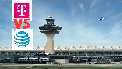 T-Mobile VS  AT&T | IAD Airport, VA | Cellular Network Speed Testing at the terminal Delta airlines