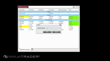 NinjaTrader 8 - Market Analyzer Display Overview