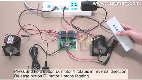 Long Range 4 Channel DC Remote Control Switch for 2 AC Motors