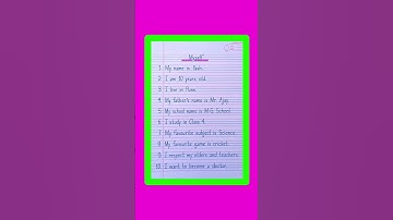 Thumbnail of 10 Lines On Myself/Self Introduction in English/Essay On Myself/How To Introduce Yourself in English