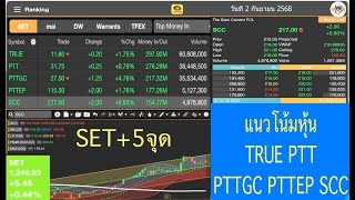 Set5จด แนวโนมหน True Ptt Pttgc Pttep Sccวนท 2 กนยายน 2568