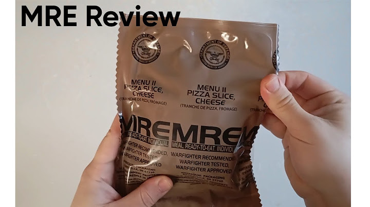 MRE Review - U.S MRE Menu 2 - Pizza slice cheese