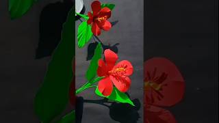 Hibiscus paper flower making #diy #hibiscus Paper Flower &#39;s #tutorial #shorts #papercrafts 🌺🌺