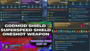 Borderlands 4 Modded Lobby, Godmod & Superspeed Shield, Oneshot Weapon, MAX EXP SDU & Specialization